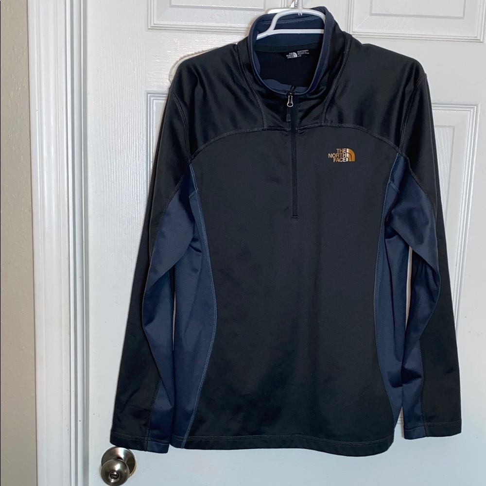 The North Face Black and Grey Half-Zip Pullover Jacket Top Size Large